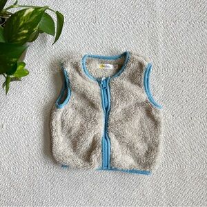 Baby Boden Faux Fur Fleece Zip Up Vest